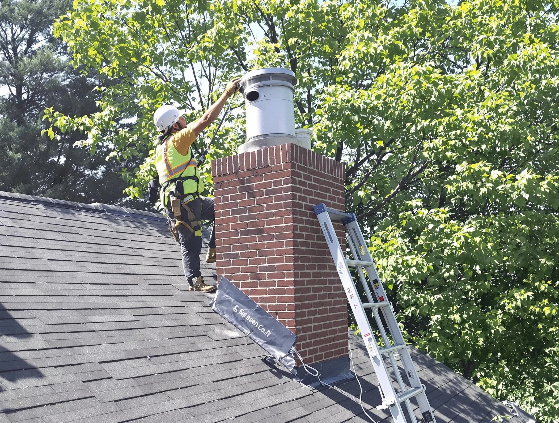 Chimney liner inspection by Billerica Chimney Sweep in Billerica, MA