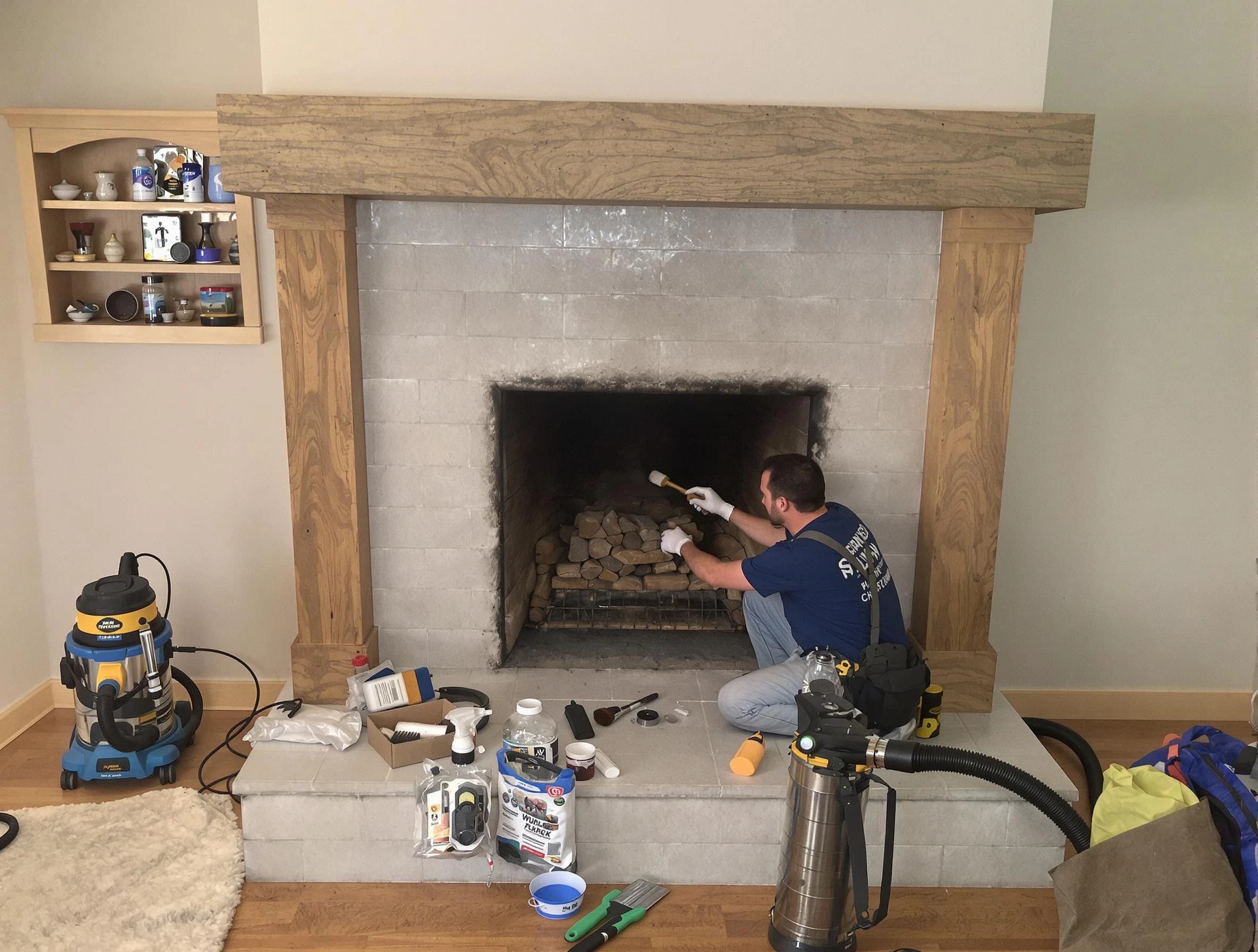 Detailed creosote removal process by Billerica Chimney Sweep in Billerica, MA