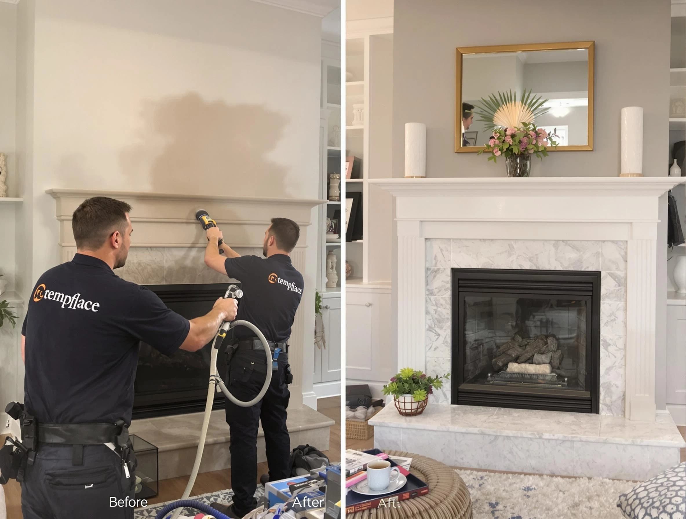 Professional soot removal by Billerica Chimney Sweep team in Billerica, MA