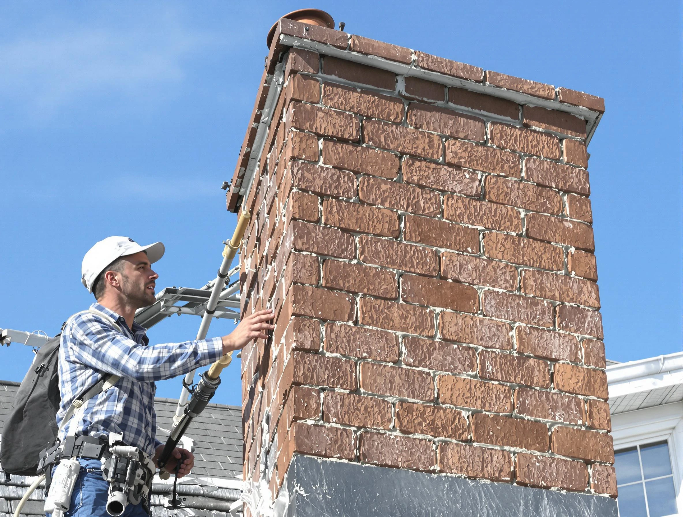 Brickwork for a chimney rebuild by Billerica Chimney Sweep in Billerica, MA