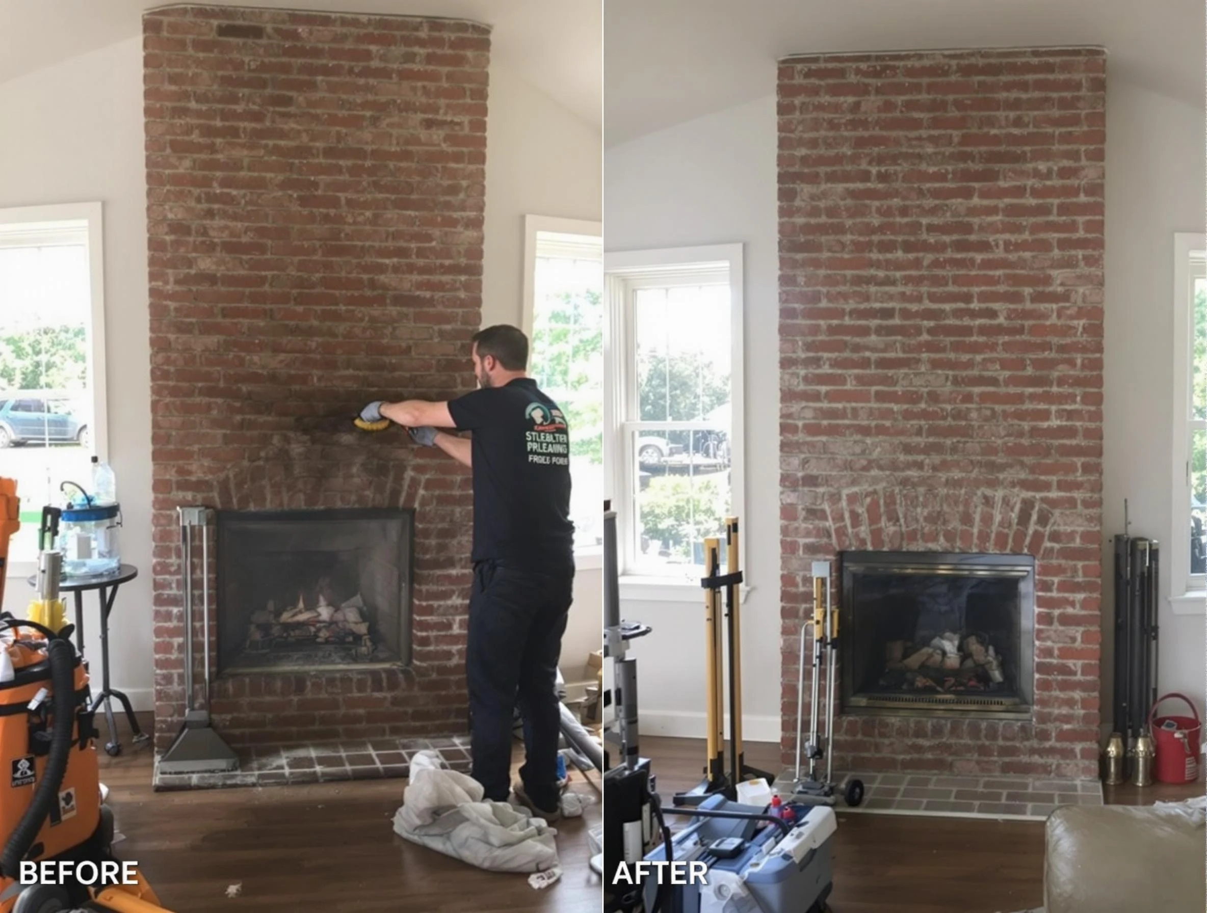 Finished chimney sweeping service by Billerica Chimney Sweep in Billerica, MA
