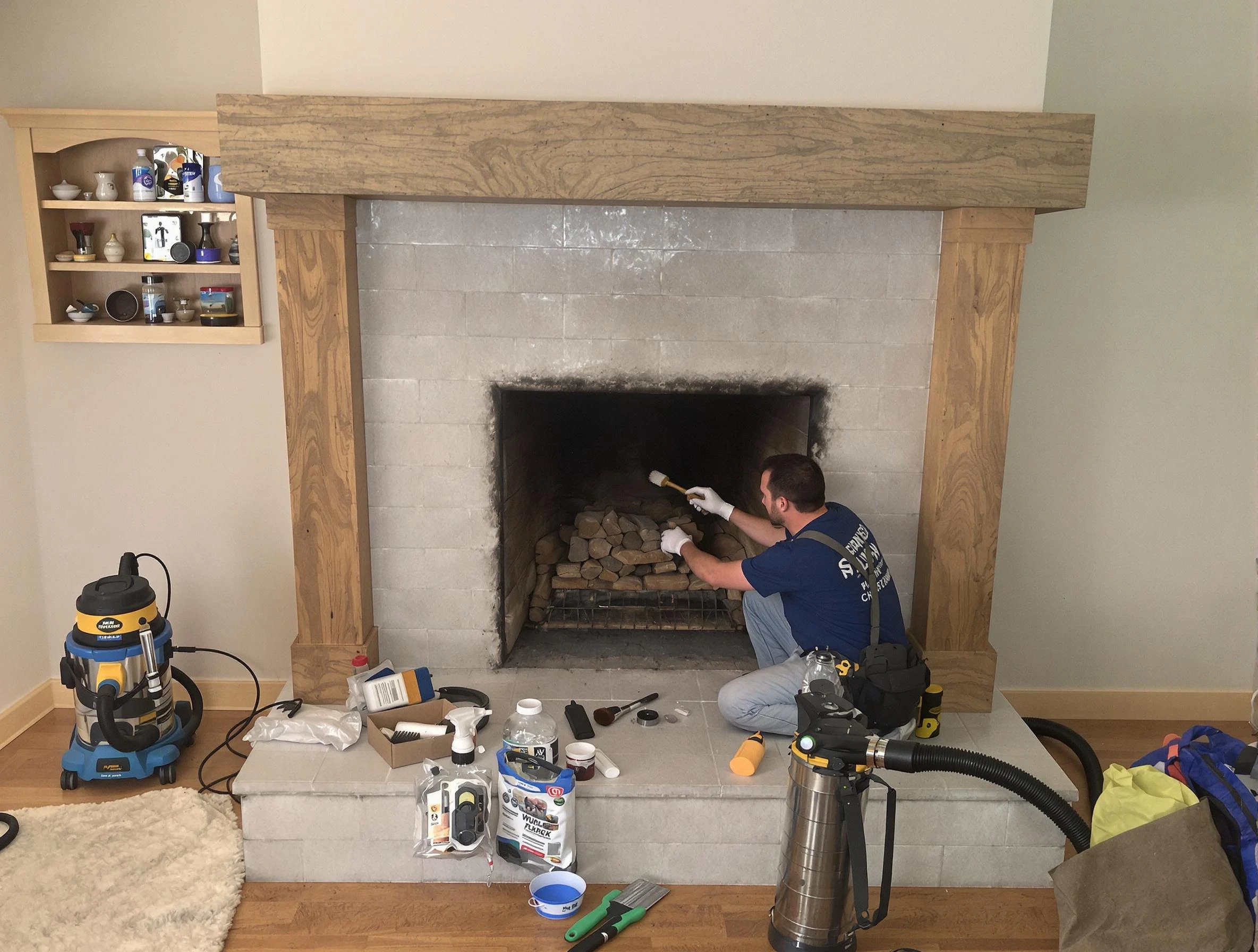 Detailed creosote removal process by Billerica Chimney Sweep in Billerica, MA